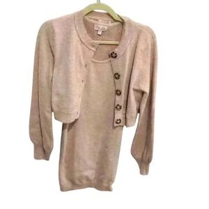 Pink Lily mini skirt with matching sweater